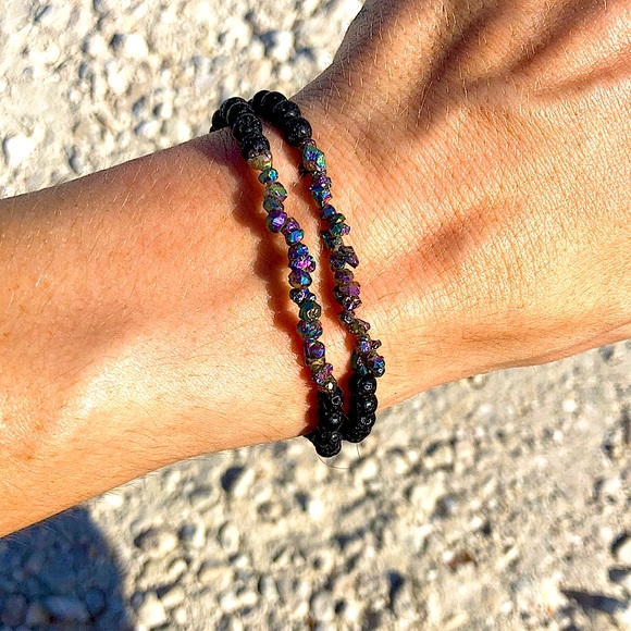 Stackable Hematite Moon Bracelet - Picture 9 of 10